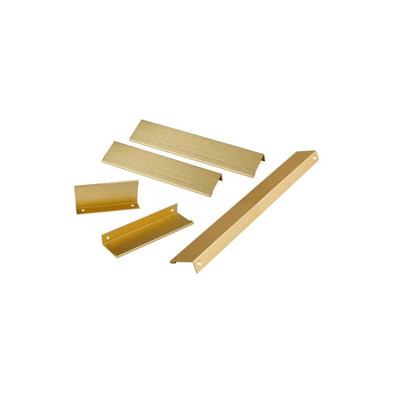 KT&CO Kitchen finger lip pull handle brass Lucky bay