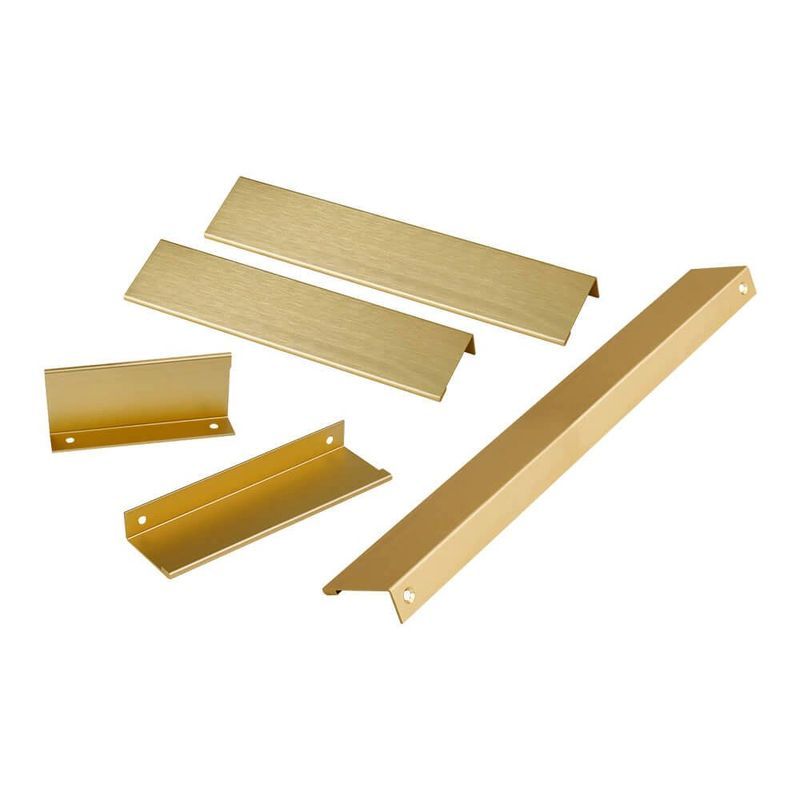 KT&CO Kitchen finger lip pull handle brass Lucky bay