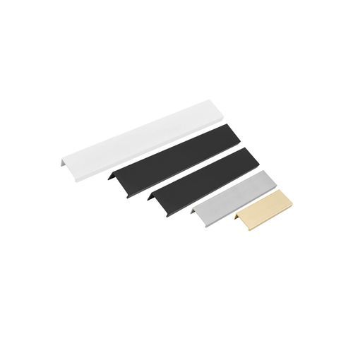 Kitchen finger lip pull handle Sydney Black / Brass / Nickel / White