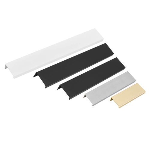 Kitchen finger lip pull handle Sydney Black / Brass / Nickel / White