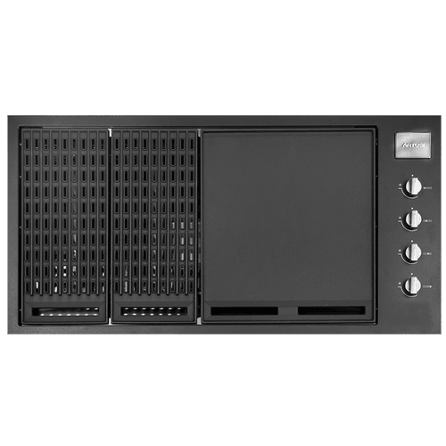 Artusi 104cm 4 Burner Built-In Gas BBQ - Matt Black