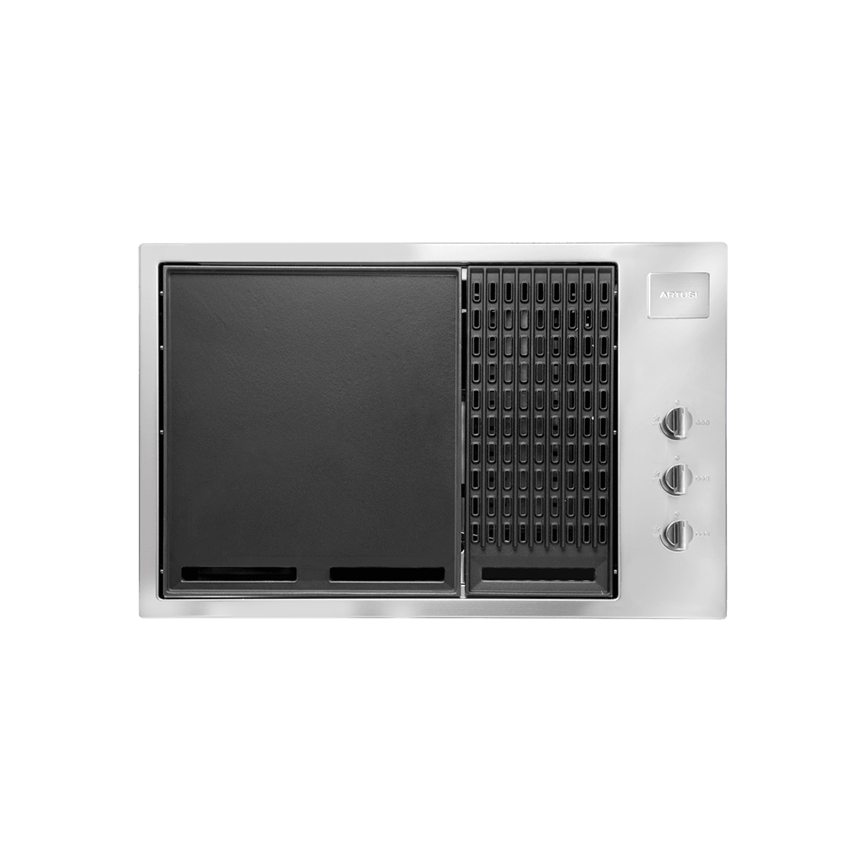 Artusi 80cm 3 Burner Built-In Gas BBQ - Stainless Steel