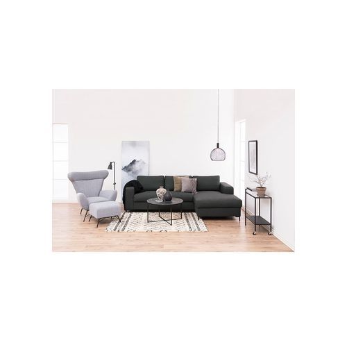 KOLINA Marble Glass Round Coffee Table 80cm - Black