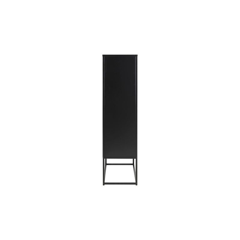 NEWTON Tall Sideboard Cabinet Unit 80cm - Black