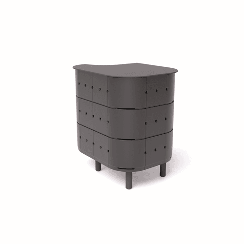 ALUVY JEAN Basalt Outdoor Storage Cabinet - Left - Anthracite
