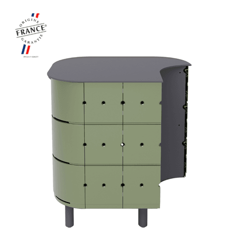 ALUVY JEAN Basalt Outdoor Storage Cabinet - Left - Kaki