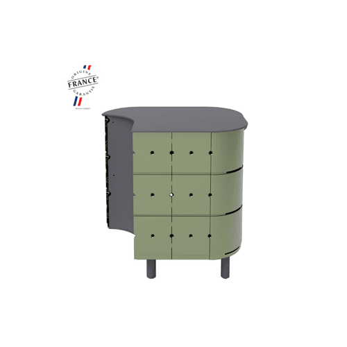 ALUVY JEAN Basalt Outdoor Storage Cabinet - Right - Kaki