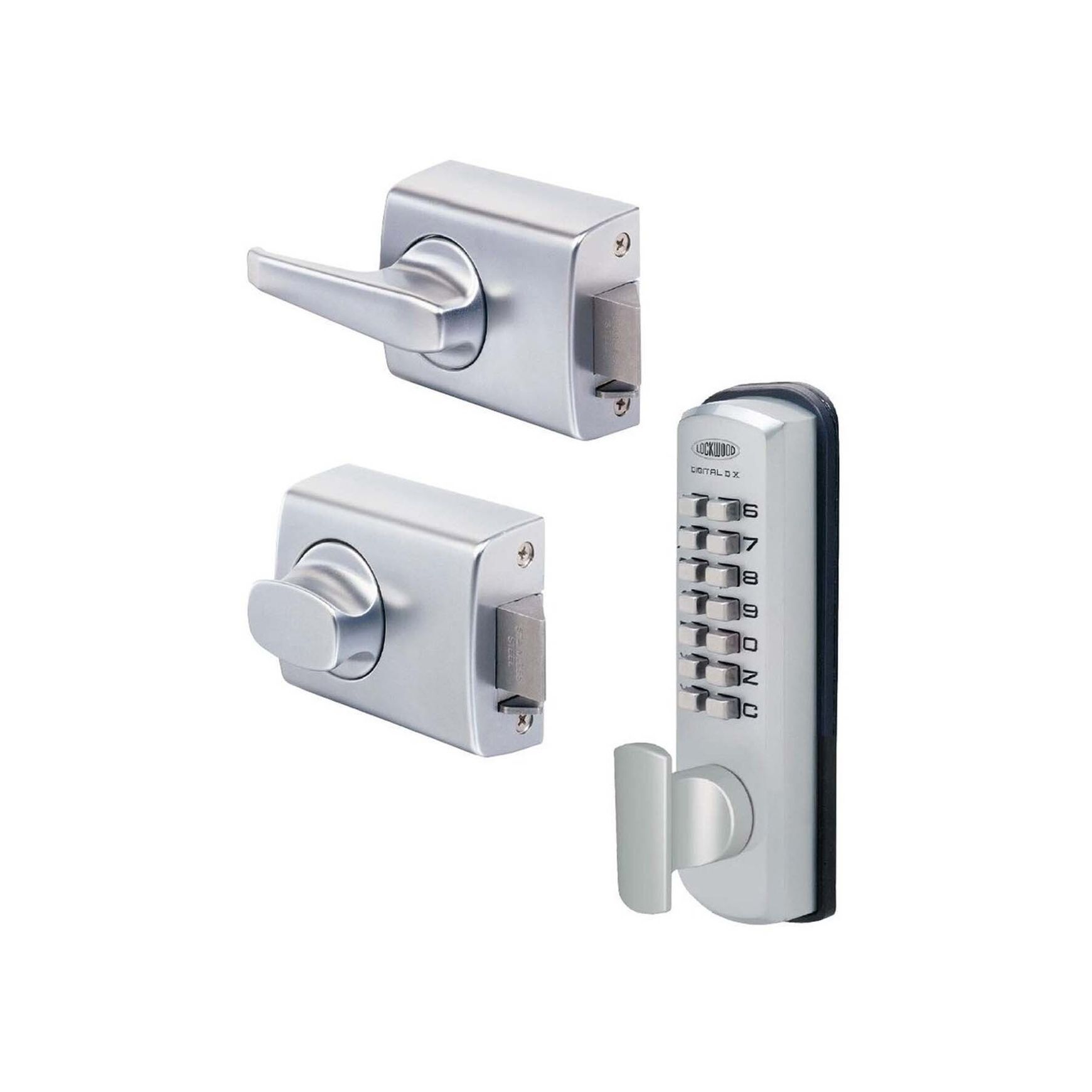 Lockwood Digital Lockset Lever Metal Frame Strike 002-3LDXSC