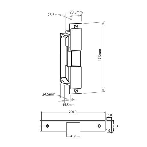 Lockwood Padde Electric Strike 12V Fail Safe Non Monitored ES200