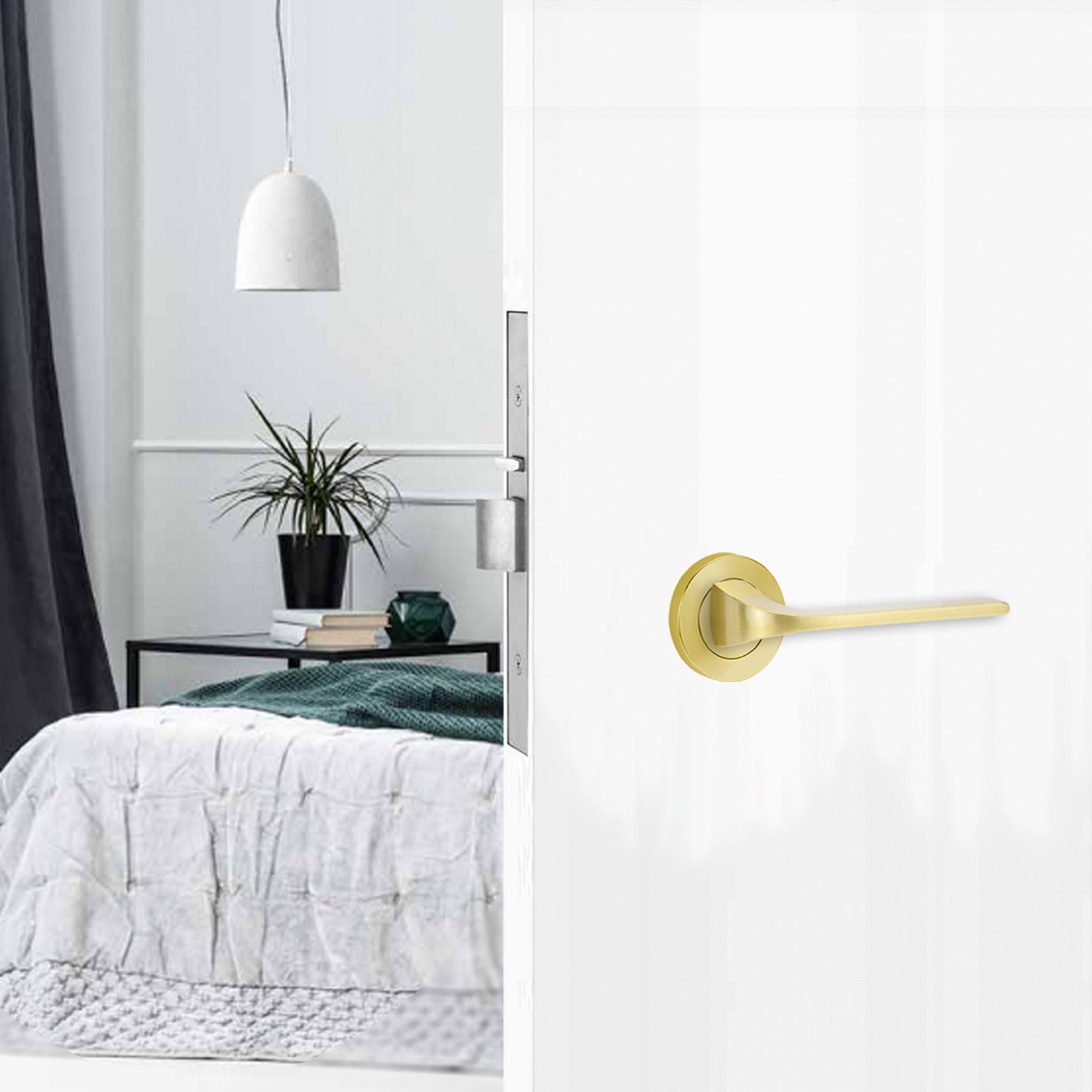 Lockwood Symphony 123 Door Lever on Round Rose Full Set