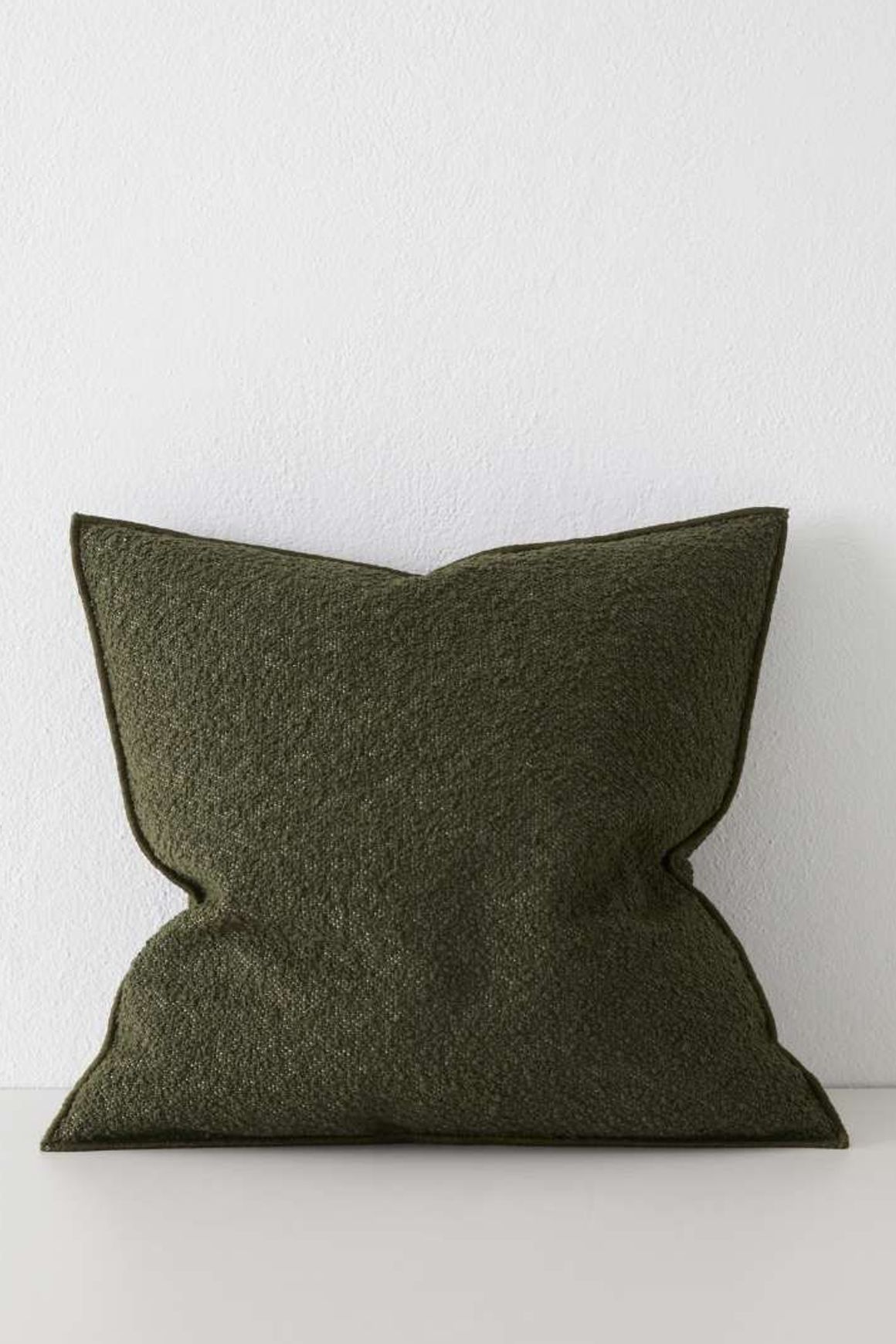Weave Home Alberto Boucle Cushion - Olive | 50 x 50cm