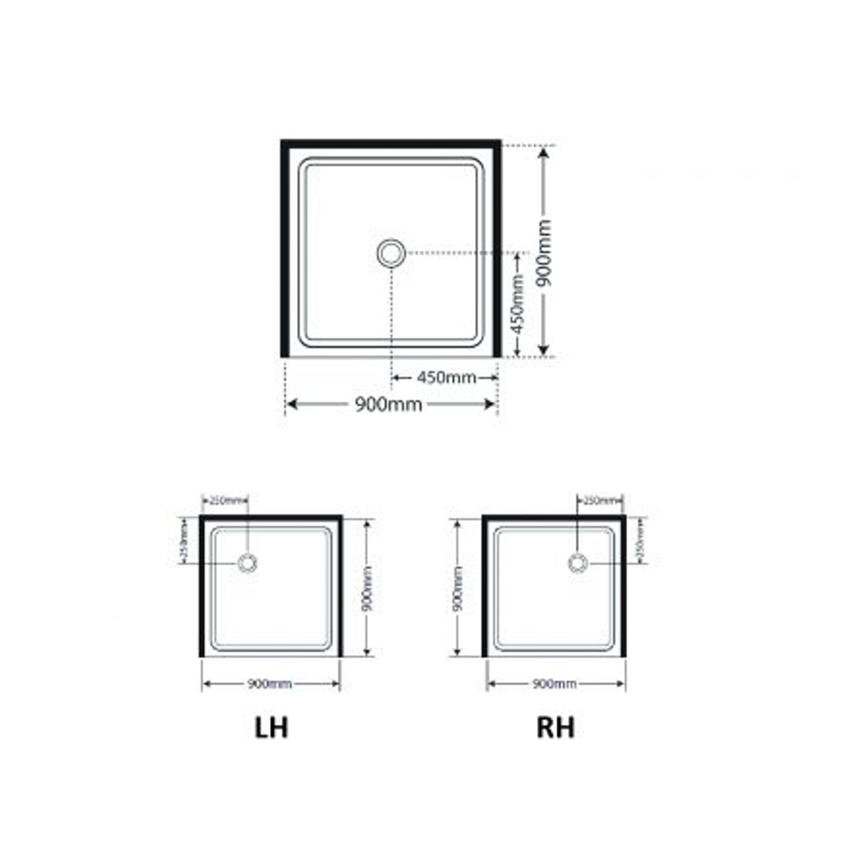 Adjustable Frameless Pivot Alcove 900