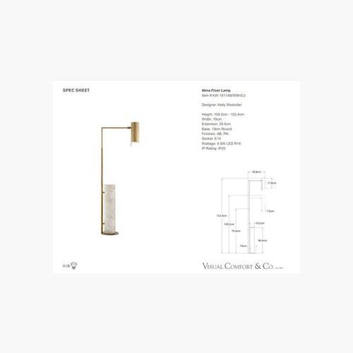 Visual Comfort Kelly Wearstler Alma Floor Lamp