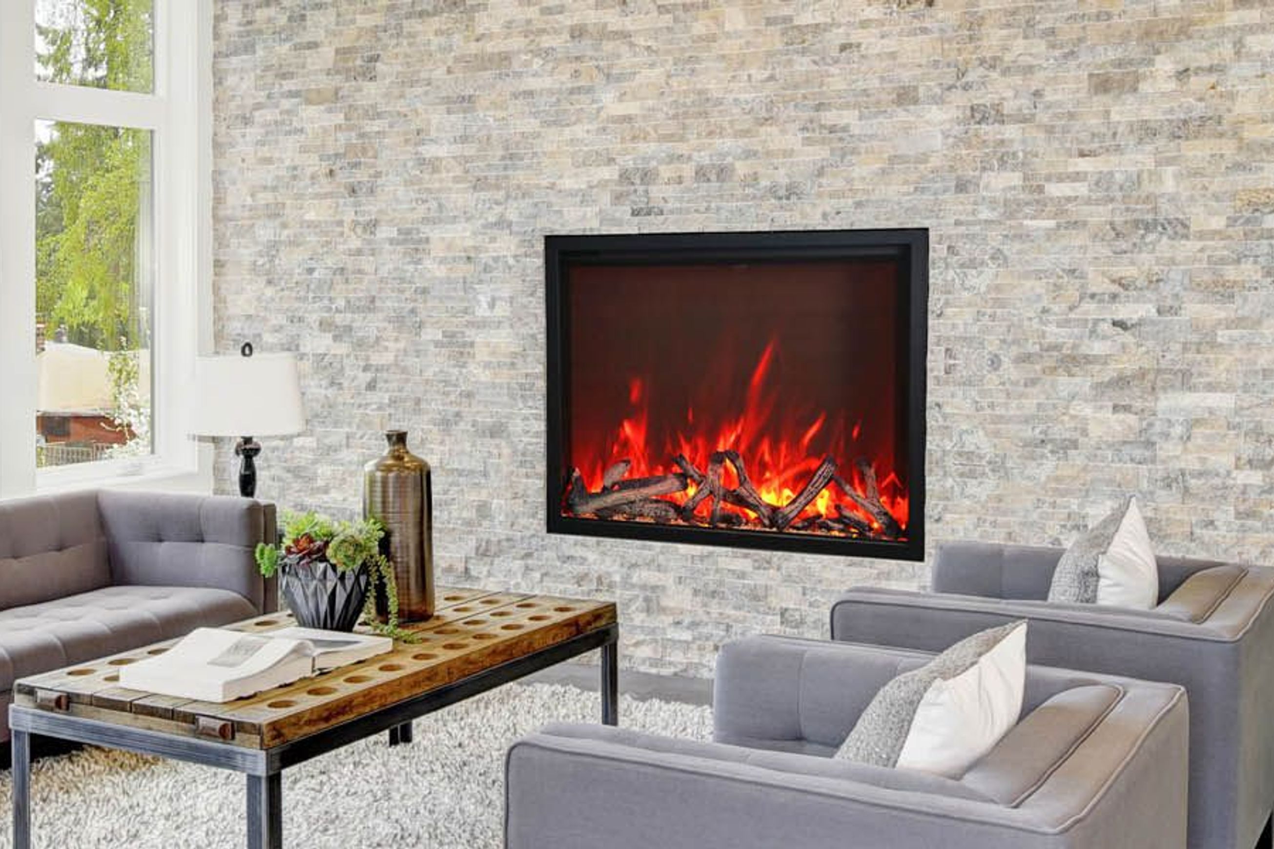 Amantii Traditional Trd48 Electric Fireplace
