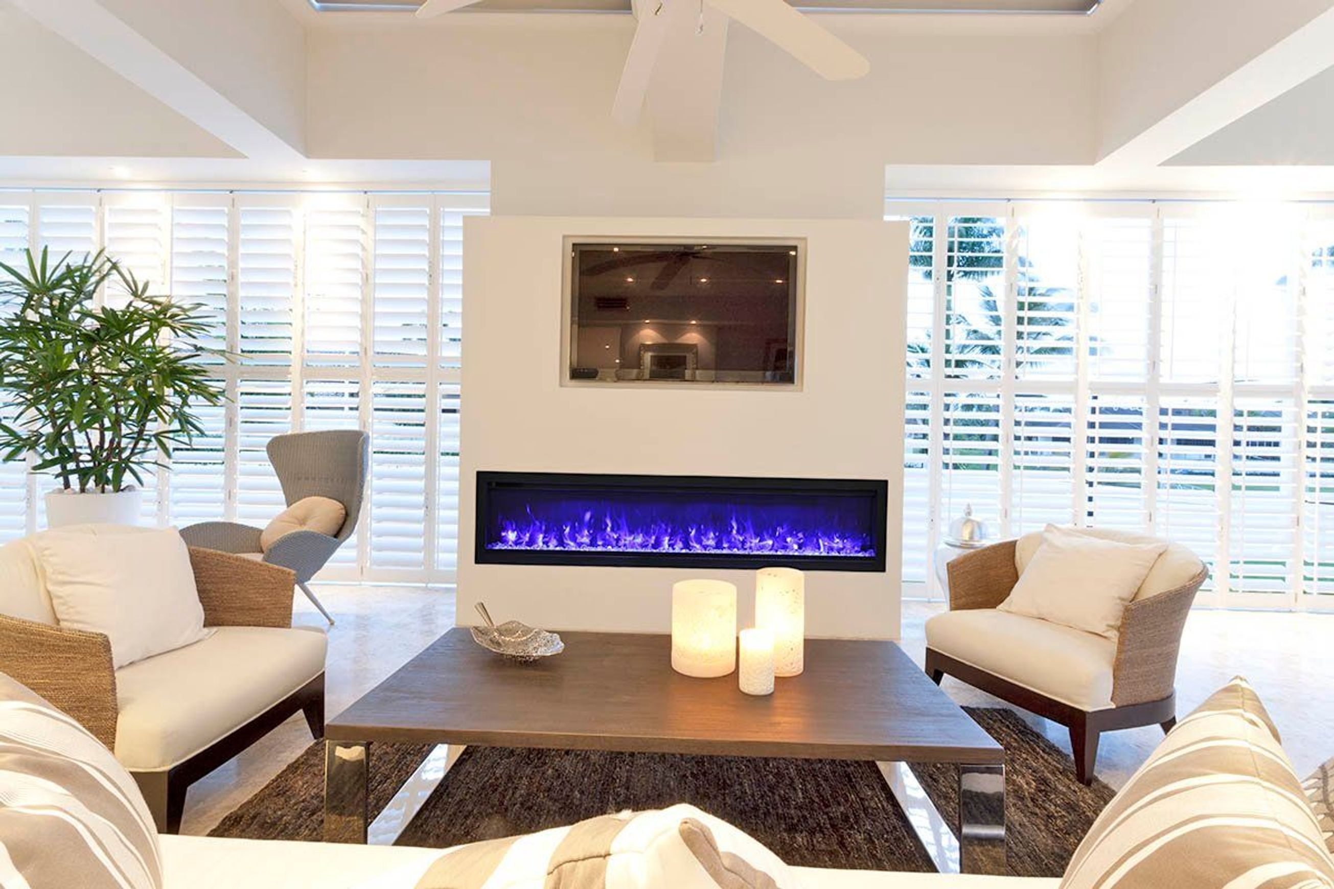 Amantii 74" Symmetry Electric Fireplace