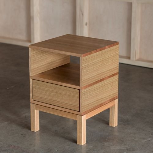 Huey Double Timber Bedside Table