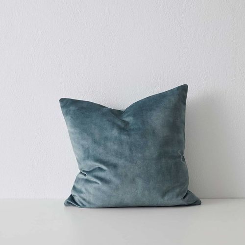 Weave Home Ava Velvet Cushion - Aqua | 50 x 50cm