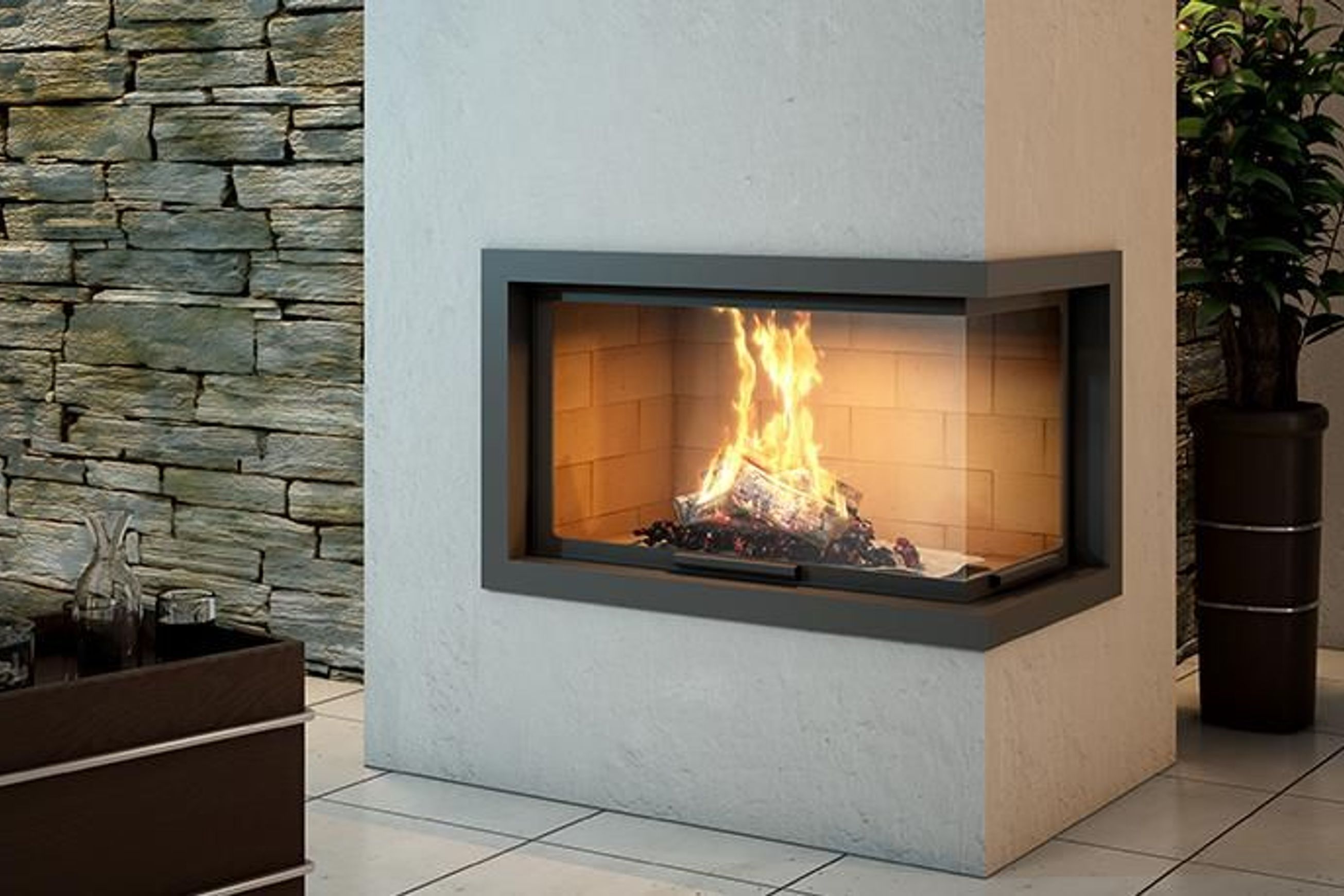 Axis H1200 VLD 2 Sided Fireplace