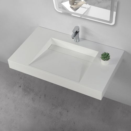 Ramp basin wall hung 915mm single bowl B5036