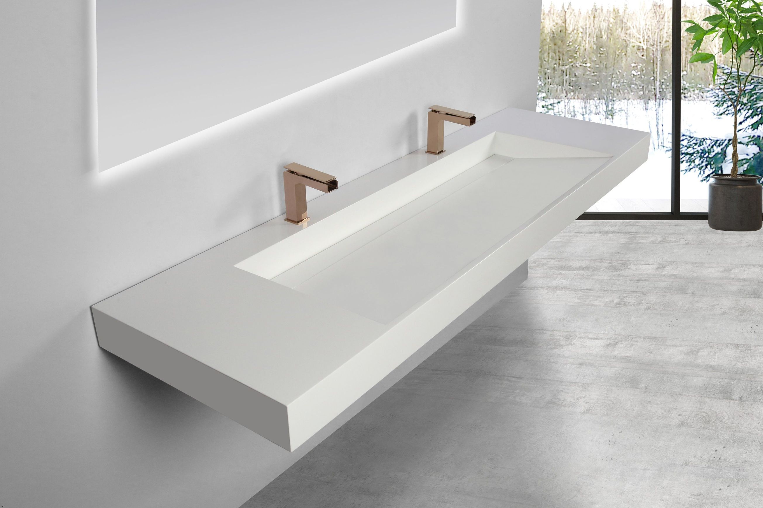 Ramp Basin Wall Hung 1829mm B5072