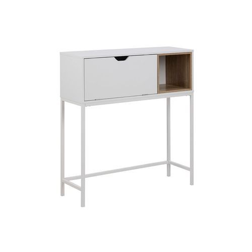 BATLEY Study Desk Console 91.5cm - White & Natural