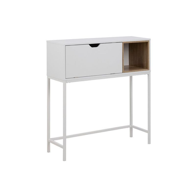 BATLEY Study Desk Console 91.5cm - White & Natural