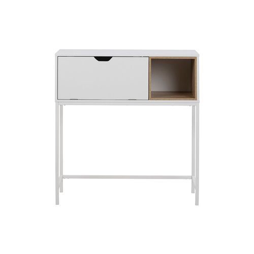 BATLEY Study Desk Console 91.5cm - White & Natural