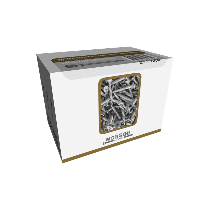 Batten Screws Buggle Head - Hex Drive - Tyle 17 - Galv C3