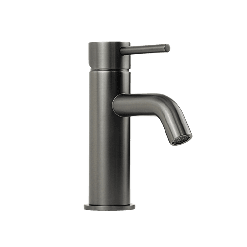 Mira Brushed Gunmetal Short Basin Mixer