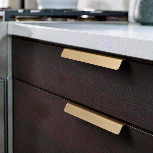 Jervis Bay Solid Brass Lip Pull Cabinet Handles