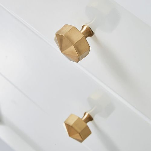 Octagon Solid Brass Cabinet Knobs