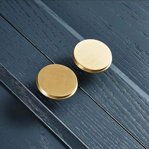 Kitchen Round Knobs Solid Brass - 32mm & 37mm