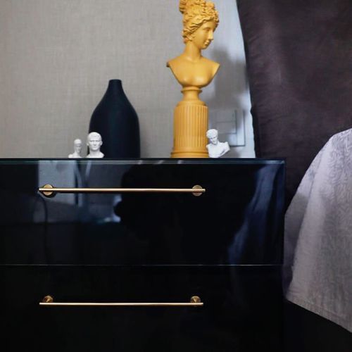 kitchen drawer handles Twilight Beach solid brushed brass