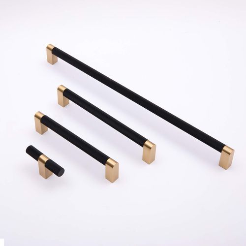 Kt&Amp;Co Kitchen Drawer Handles Matte Black Brass Vaucluse