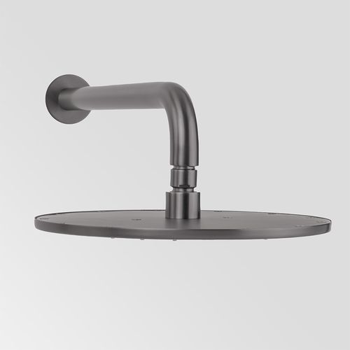 Mira Brushed Gunmetal Curved Shower Arm