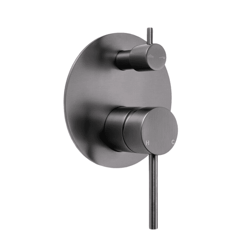 Mira Brushed Gunmetal Wall Mixer Divertor Plate