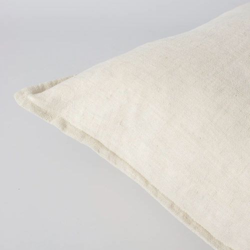 Baya Arcadia Handwoven Linen Cushion - Almond | Lumbar