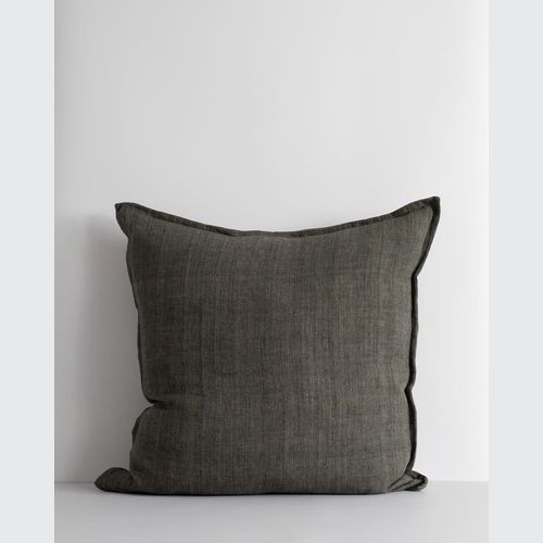 Baya Cassia Handwoven 100% Linen Cushion - Nori | Square