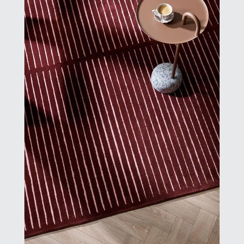 Baya Marlow NZ Wool Floor Rug - Wine