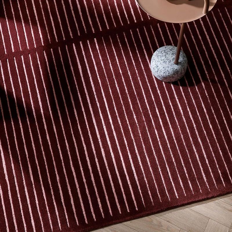 Baya Marlow NZ Wool Floor Rug - Wine