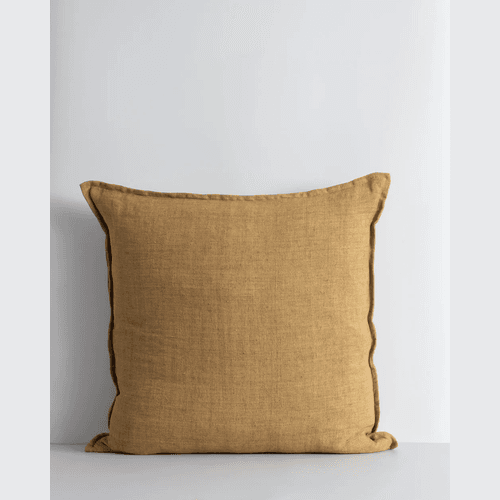 Baya Cassia Handwoven 100% Linen Cushion - Cumin | Square