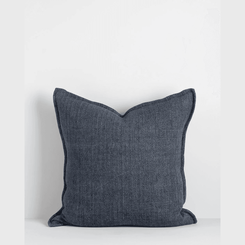 Baya Flaxmill Handwoven Linen Cushion - Thunder