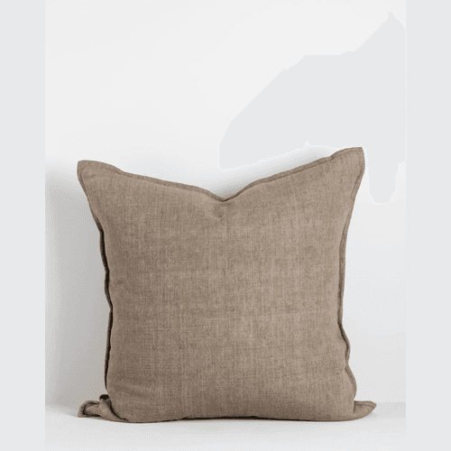 Baya Cassia Handwoven 100% Linen Cushion - Greige | Square