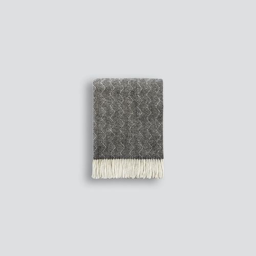 Baya Lana Throw Blanket - Licorice | 100% NZ Wool