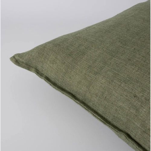 Baya Arcadia Handwoven Linen Cushion - Moss | Lumbar