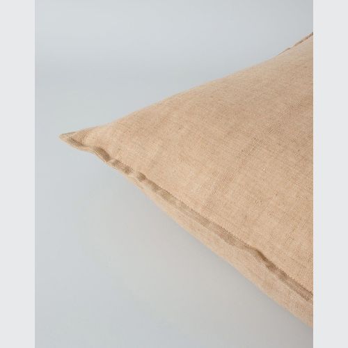 Baya Cassia Handwoven 100% Linen Cushion - Toasted Coconut | Square