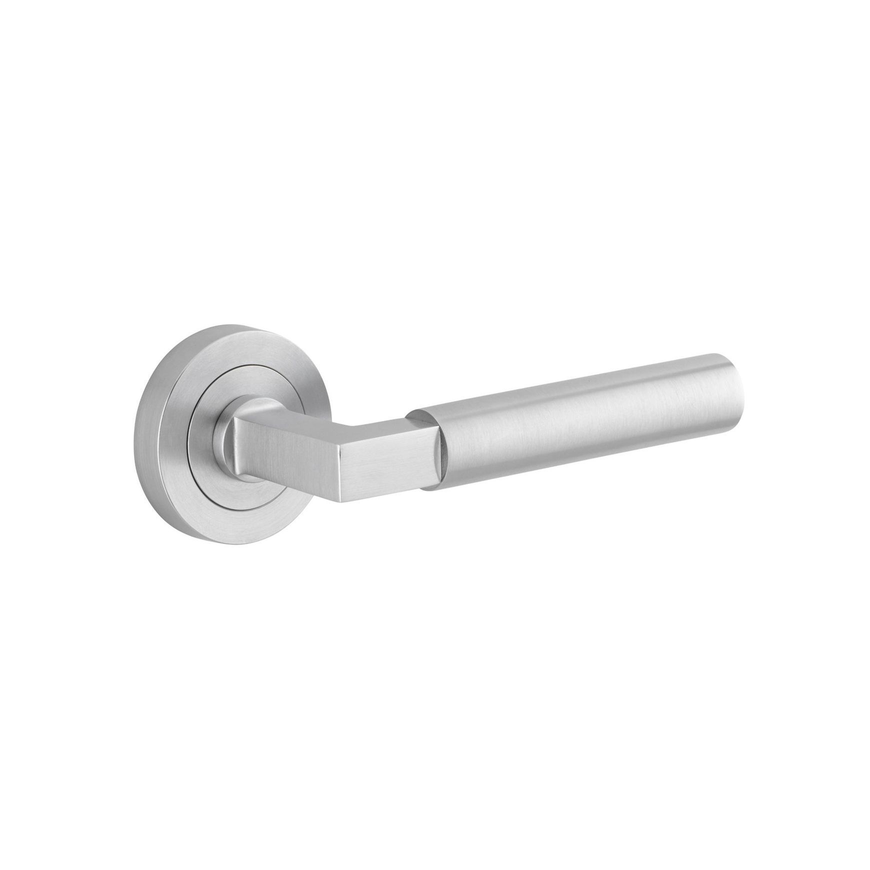 Iver Berlin Door Lever Handle on Round Rose Passage