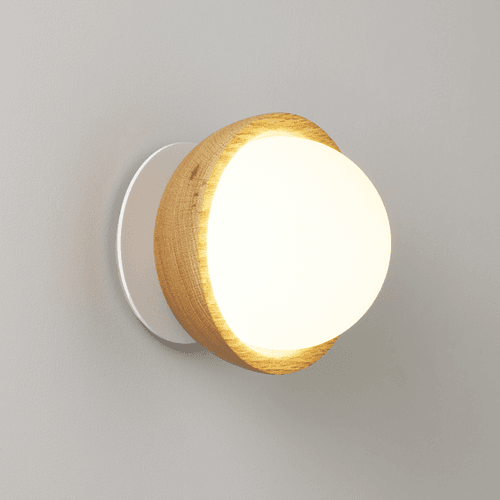 Button Sconce | American Oak