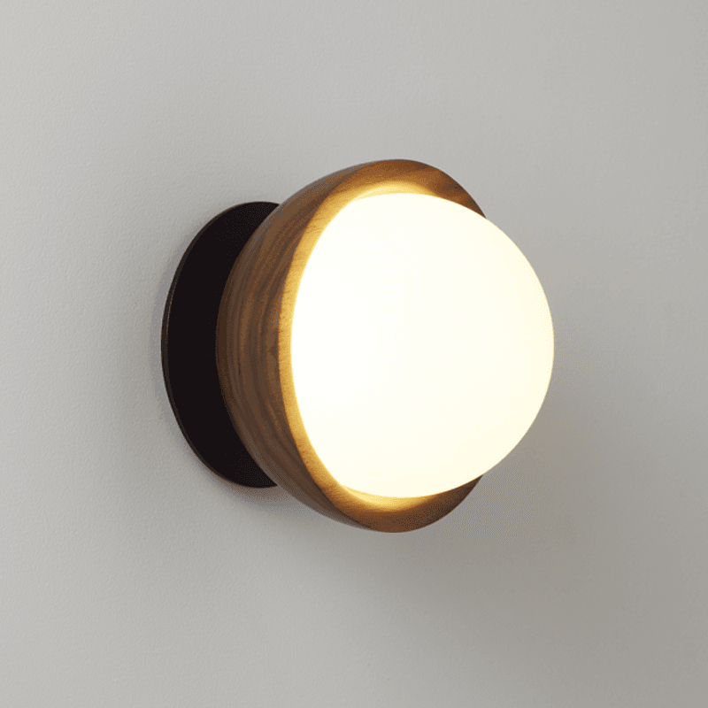 Button Sconce | Walnut
