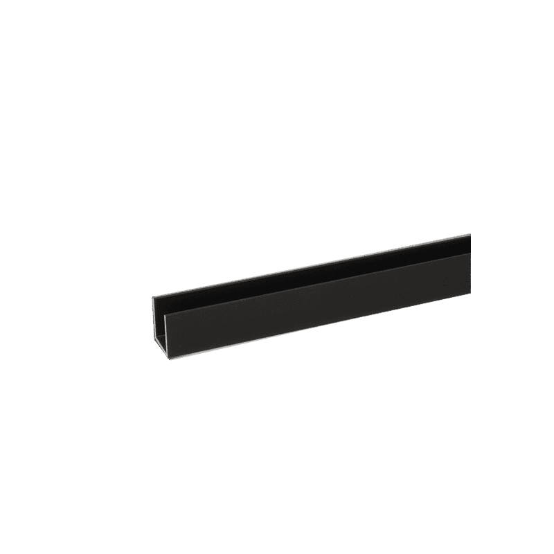 Buddy 18 x 18mm Shower Glass Channel Matt Black